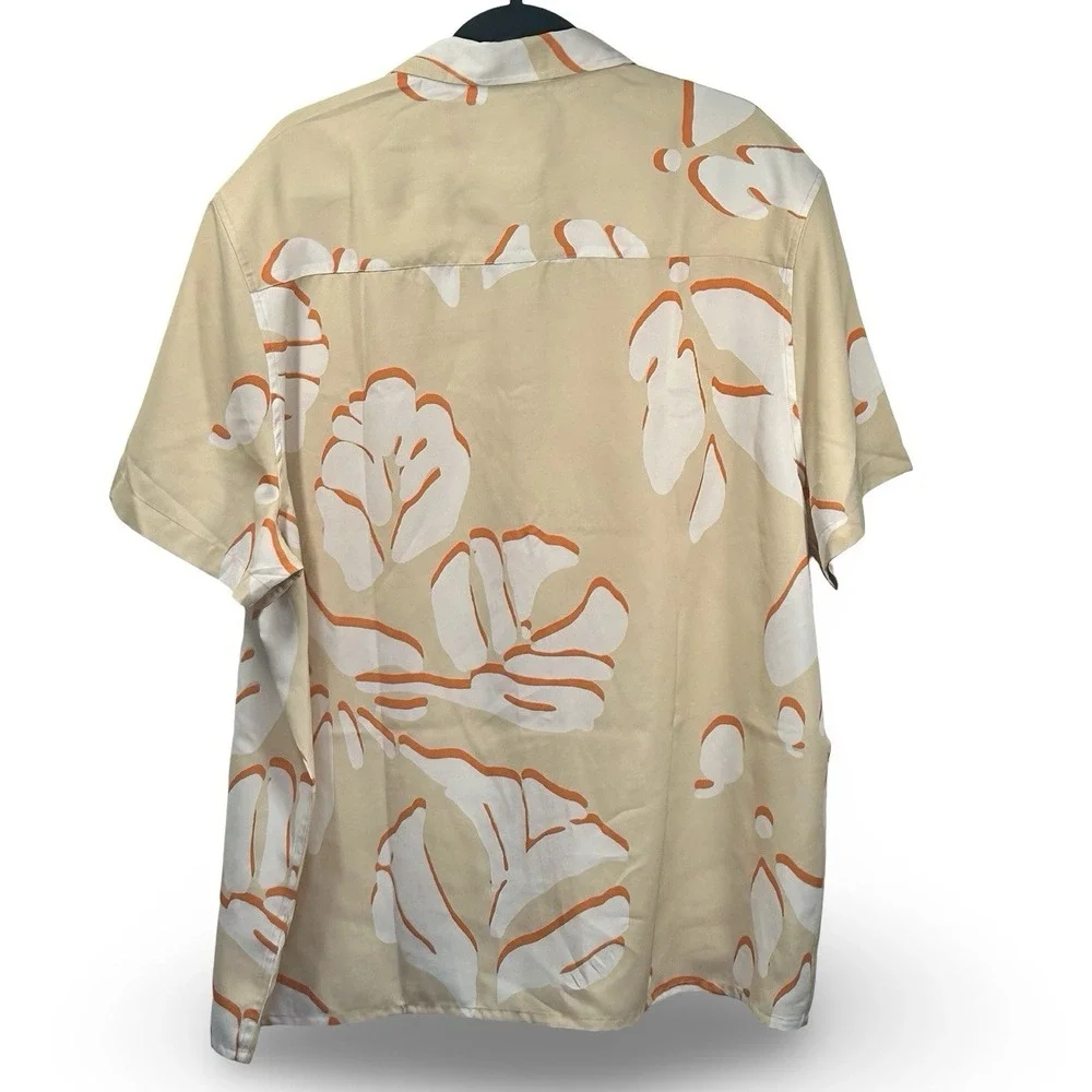 ASOS Design Relaxed Co-ord Button‎ Up Shirt Men's Size 2XL Resortwear Pool Beach